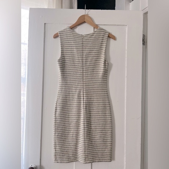BOGO Reiss Cream & Gray Striped Dress - Picture 11 of 11